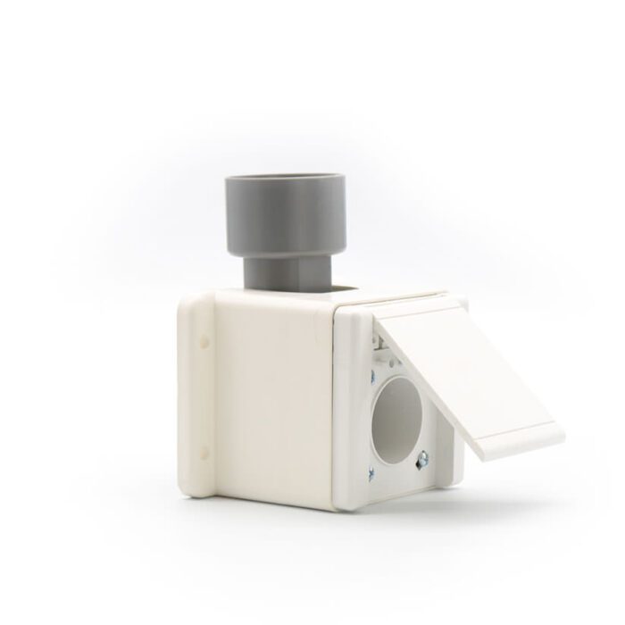 Aufputzsaugsteckdose Ø 50 mm weiß – Bild 2