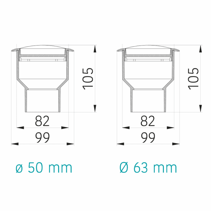 Entlüftungsgitter PVC Ø 50 mm – Bild 4