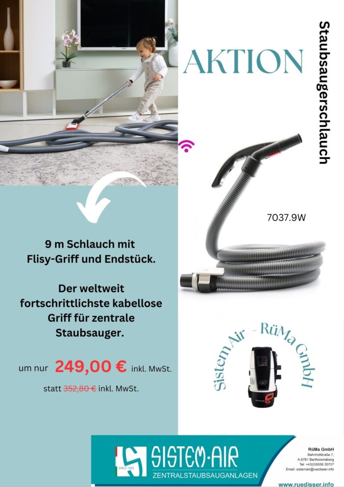 AKTION: 9 m Schlauch mit Flisy Griff und Endstück