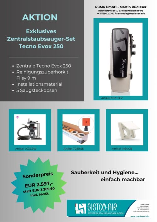 AKTION: Exklusives Zentralstaubsauger-Set